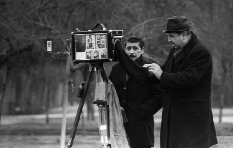 Street photographer, Santiago, Chile, 1969