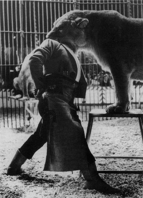 Pablo Noel performing a dangerous stunt in Hamburg, Germany in 1962