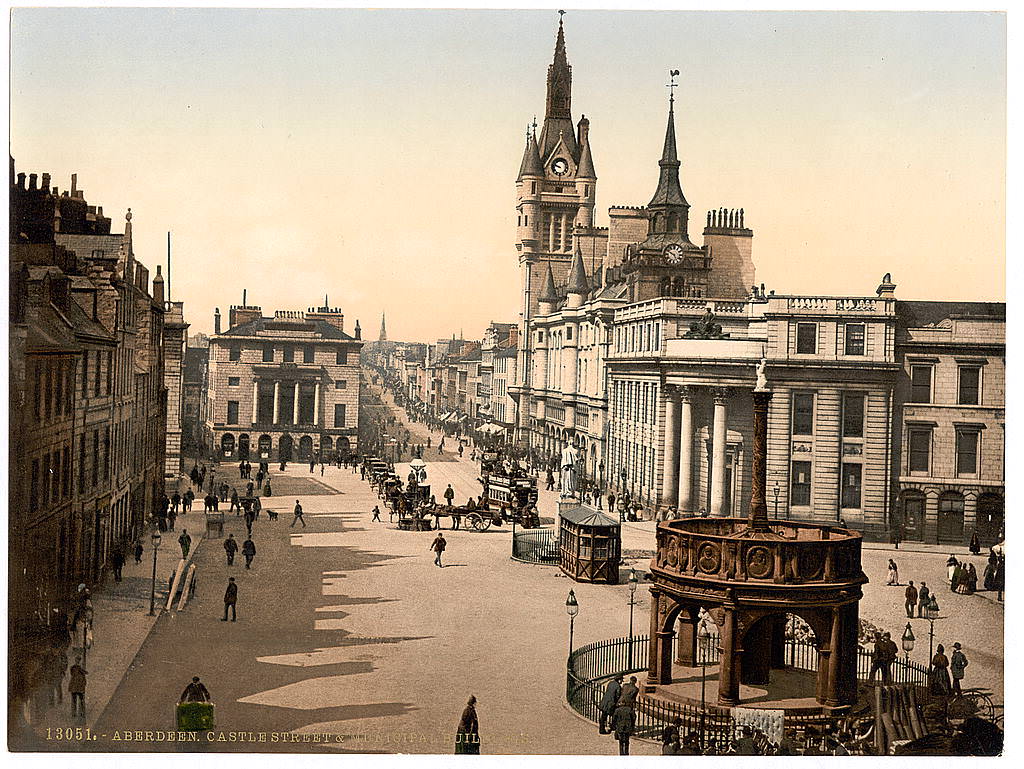 Castle Street and municipal buildings, Aberdeen