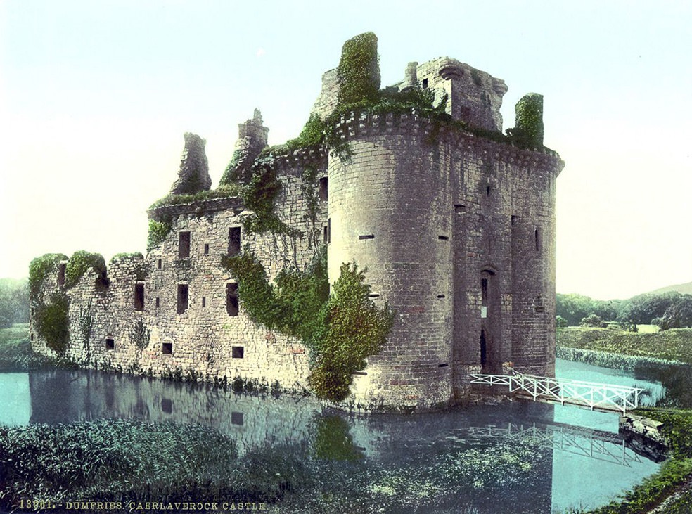 Caerlaverock Castle, first built in the 13th century