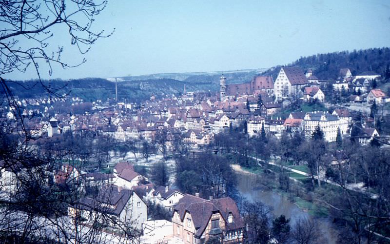 Schwäbisch Hall and the Kocher River from near the railroad station