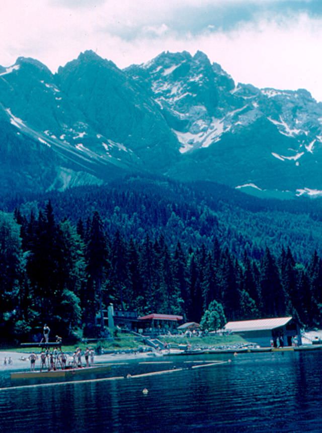 The Zugspitze, Germany's highest mountain (2,962 m, 9,715 ft) from the Eibsee
