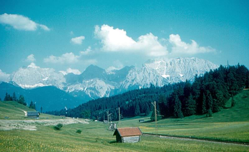 View of the Alps (at least, the beginning of the Alps), near Garmisch-Partenkirchen