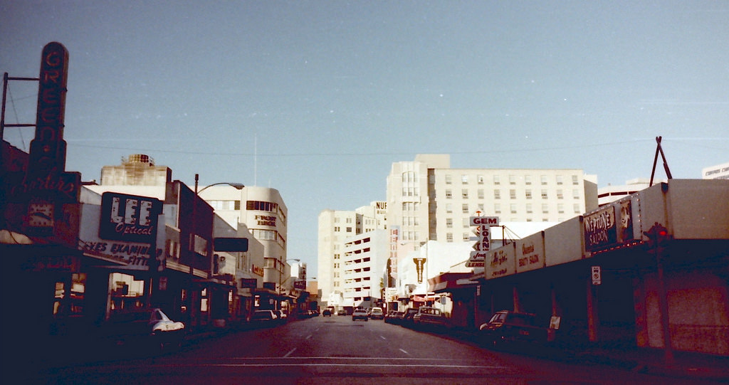 Looking north from Williams St., 1977