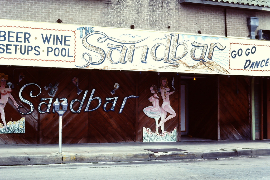 The Sandbar Club (at 408 Taylor, across the street from the Ritz Theater parking lot), 1978