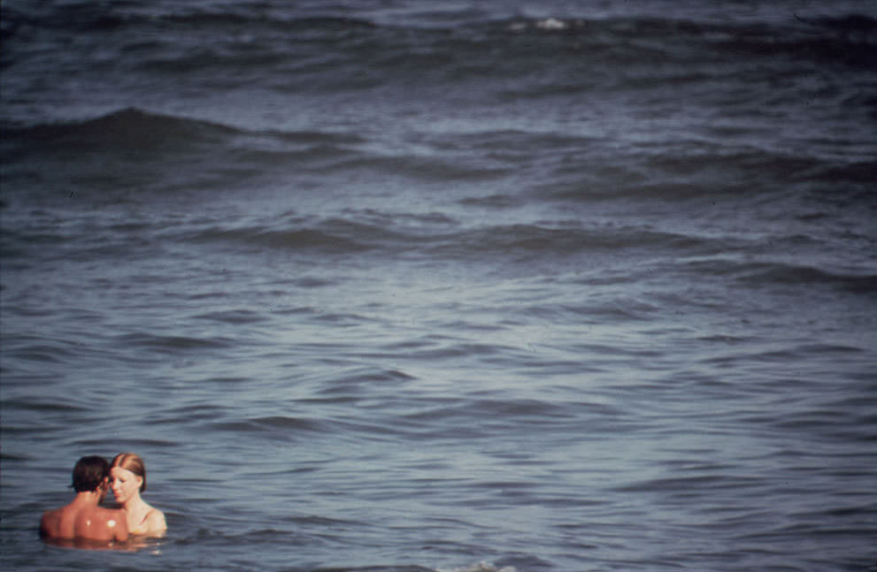 At play in the waves, Galveston Bay, May 1972. (Blair Pittman/NARA)