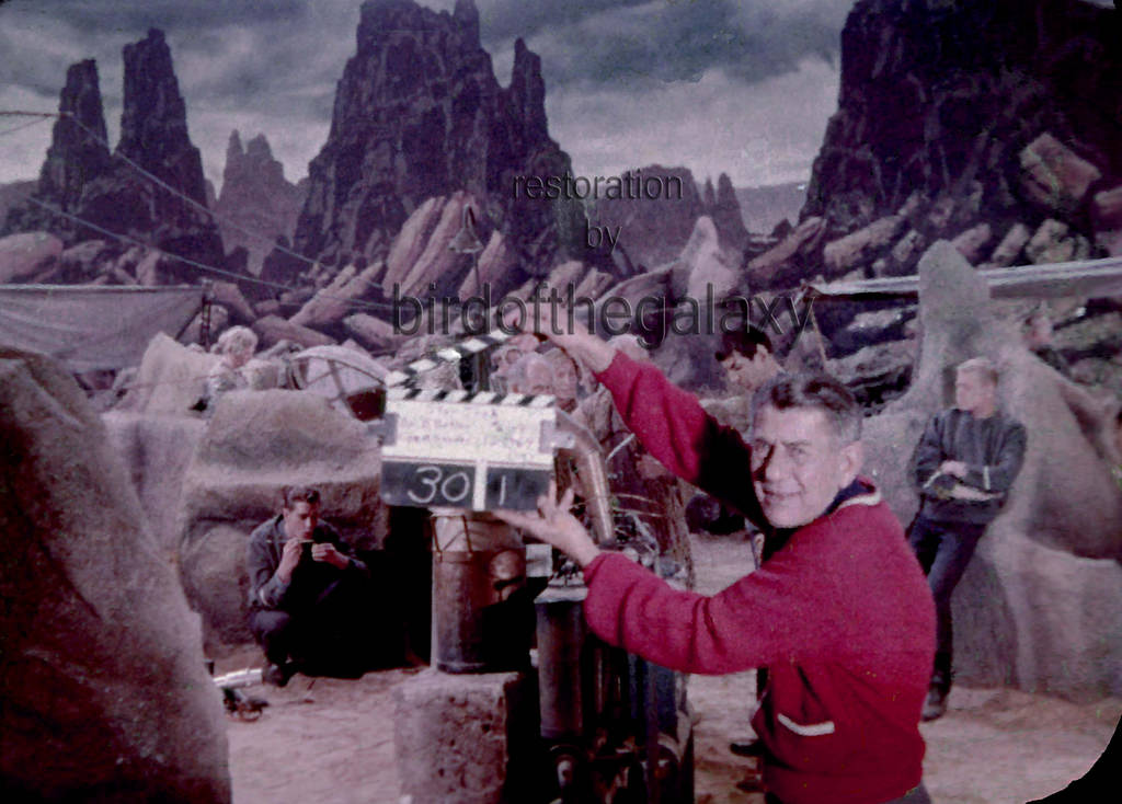 A restoration of a badly decomposed clip showing filming of The Cage in December 1964.