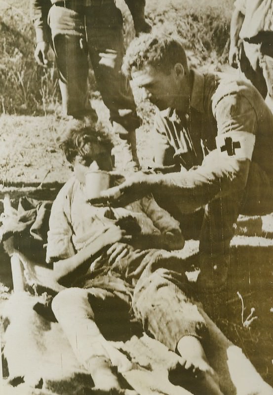 Water for Wounded Lad, 1943