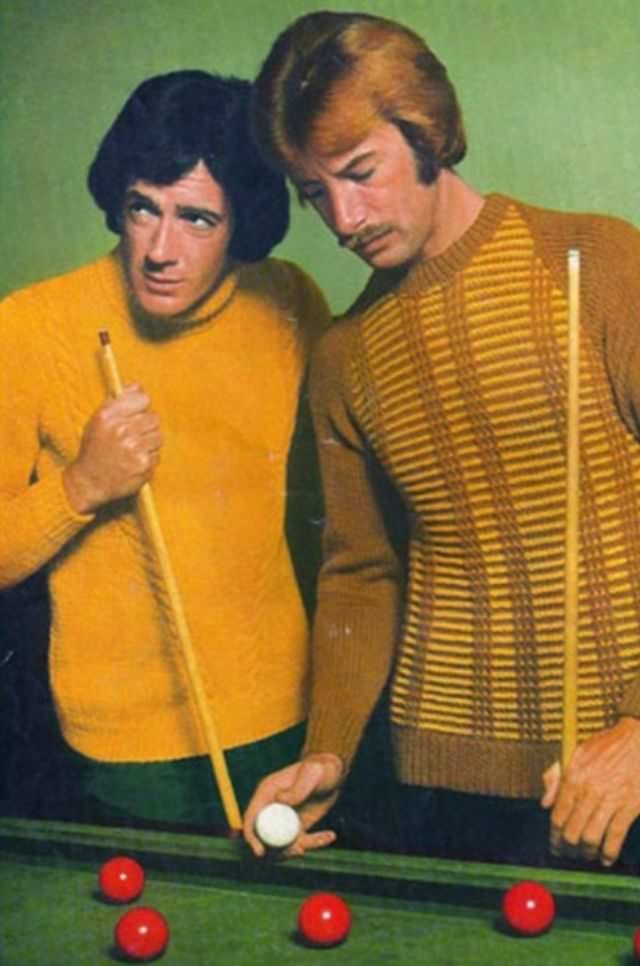 These eye-searing yellow sweaters