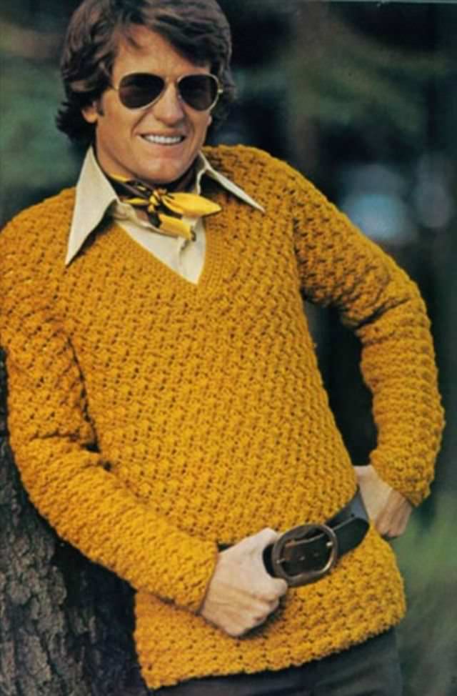 This mustard nubbly sweater
