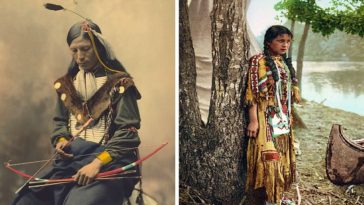 Native Americans color photographs