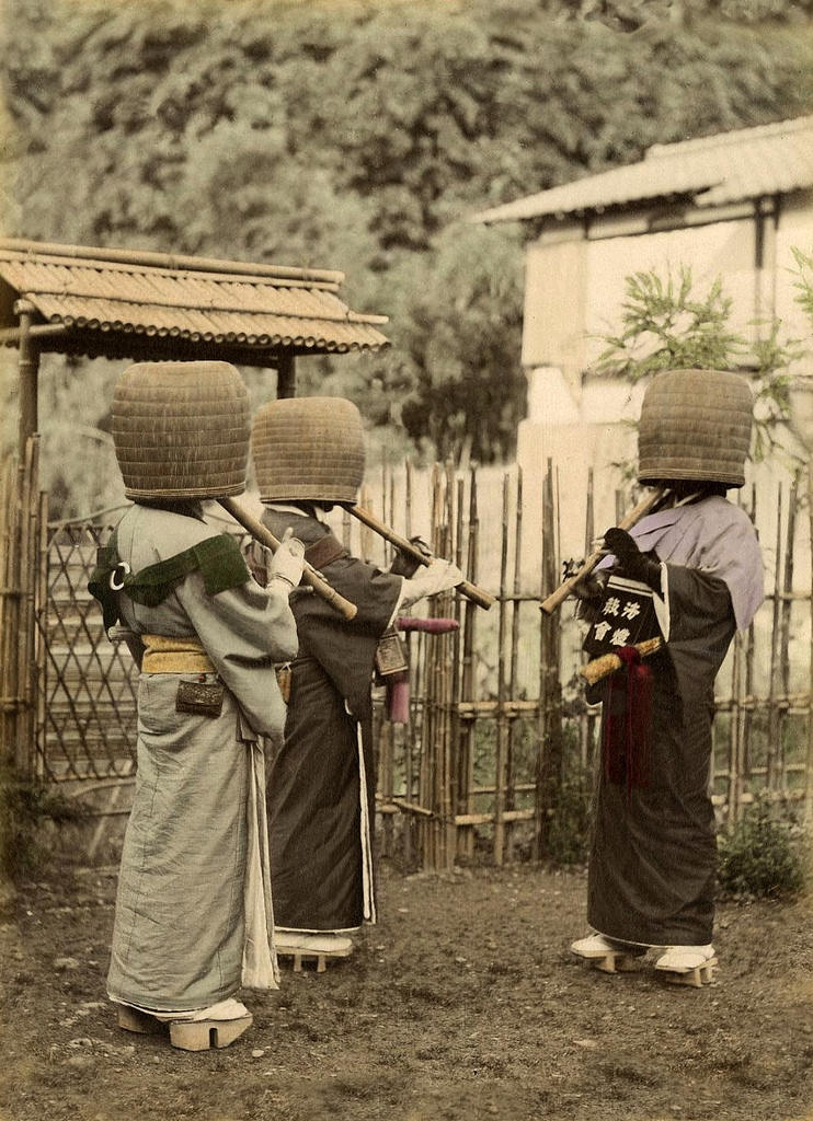 Komuso monks, Japan, 1887