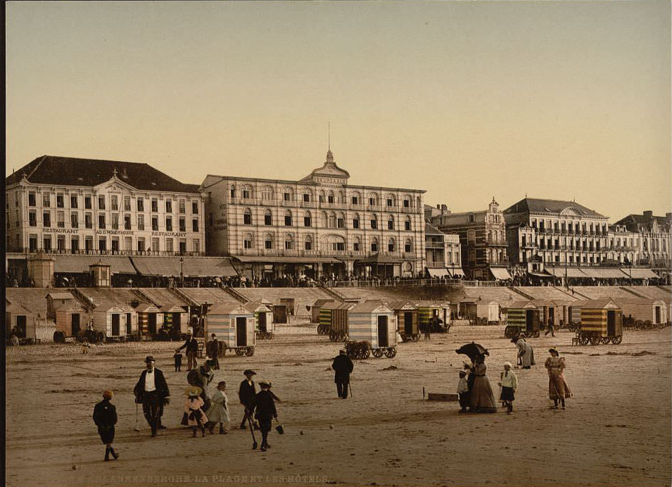 The beach and hotels, Blankenberghe, Belgium