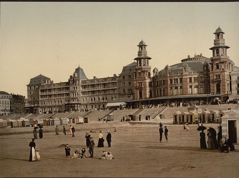 The beach and Kursaal, Blankenberghe, Belgium