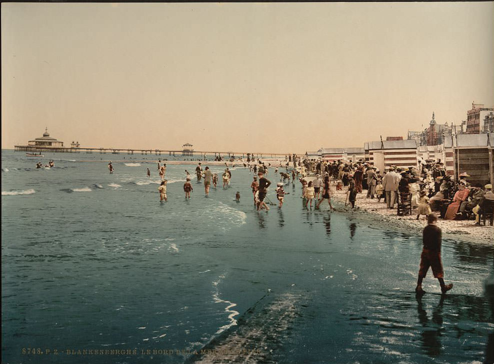 The pier and shore, Blankenberghe, Belgium