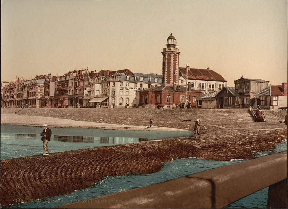 The lighthouse and villas, Blankenberghe, Belgium