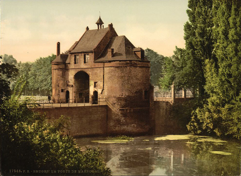 The Marechal gate, Bruges, Belgium