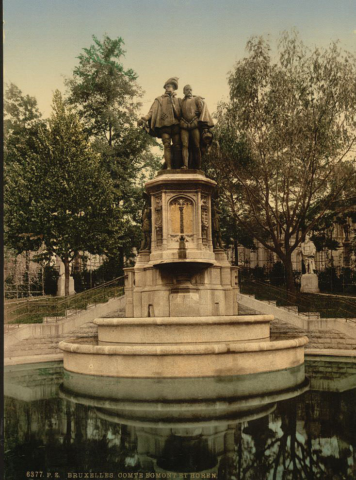 Count Egmont and Horen (i.e, Hoorn), Monument, Brussels, Belgium