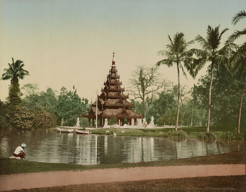 Eden Garden with Burmese pagoda, Kolkata