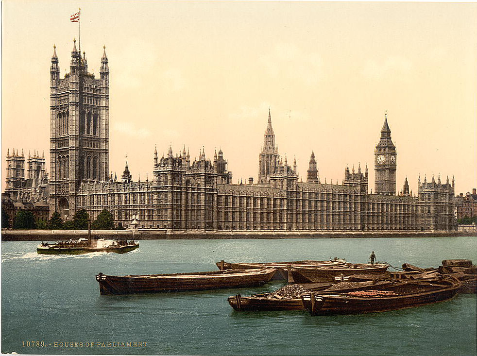 Houses of Parliament from the river, London