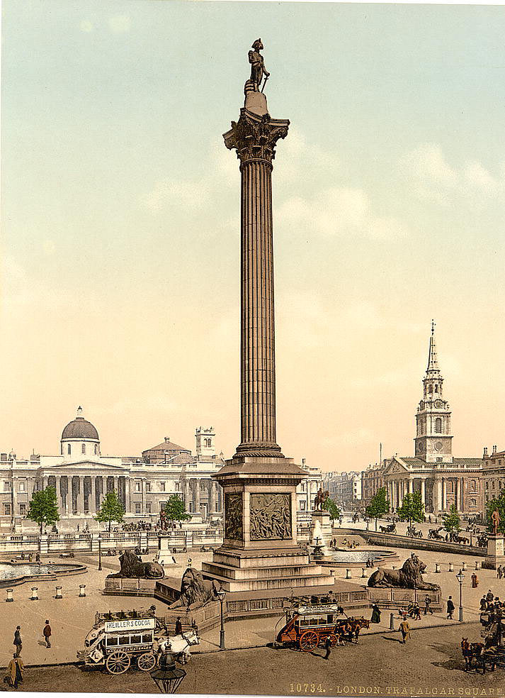 Trafalgar Square and National Gallery, London