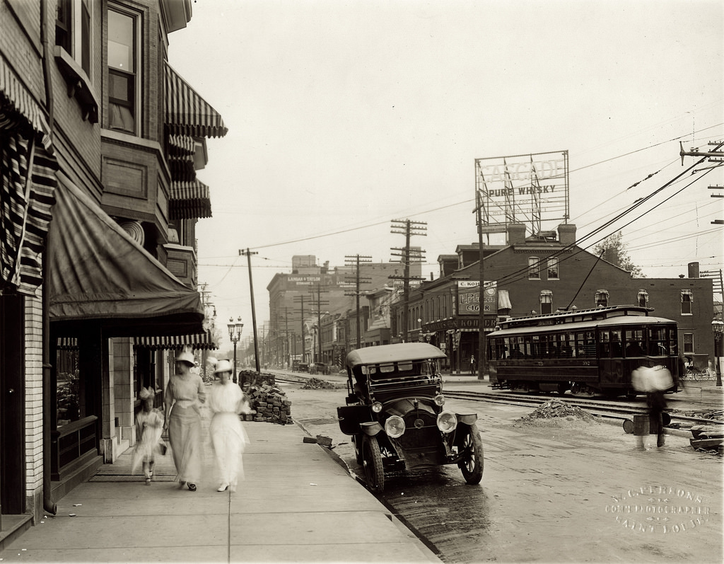 Delmar Boulevard from Kingshighway, 1914