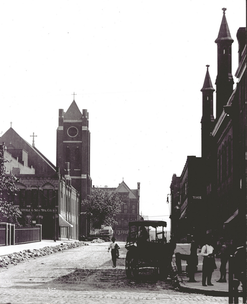 Nineteenth Street looking south across Morgan and Lucas Streets, ca. 1900s