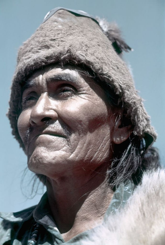 A member of the Navajo tribe participates in the parade.