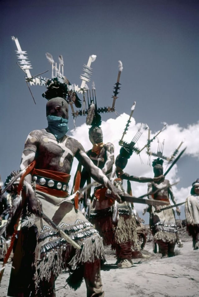 Dancers from the Mescalero Apache tribe participate in the Devil Dance.