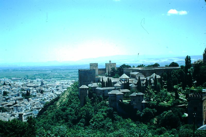 Alhambra Castle from Moorish Castle, Granada