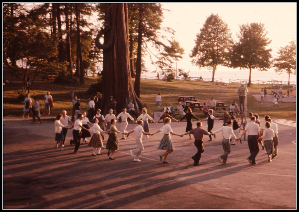 International dance troupe at Stanley Park, Vancouver, 1962