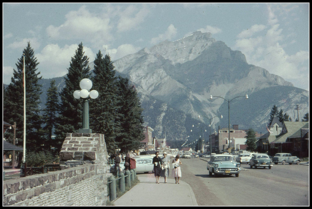Banff Main Street, Alberta, 1960