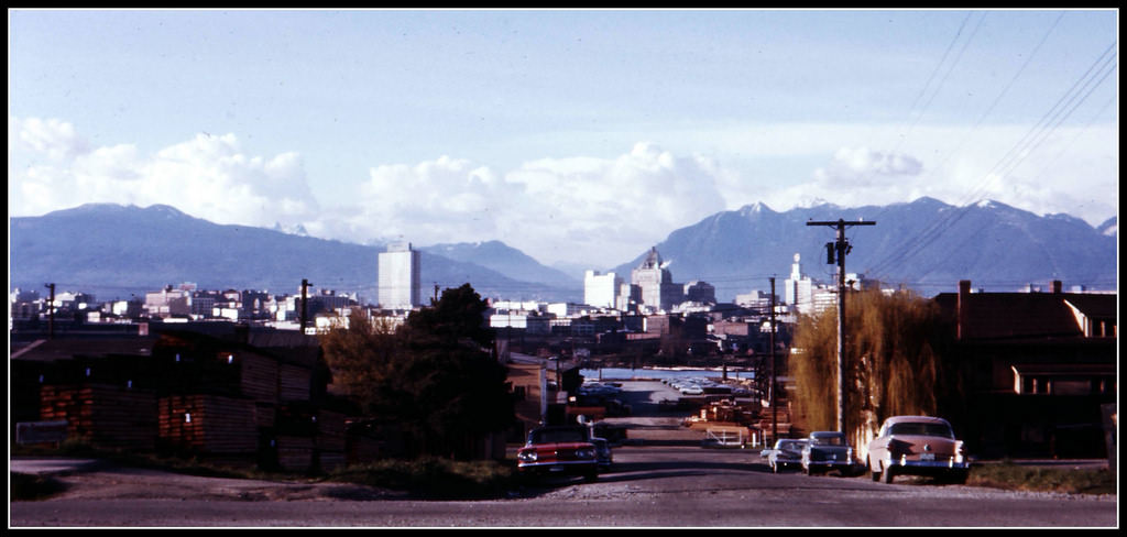 Looking towards False Creek, Vancouver, 1961