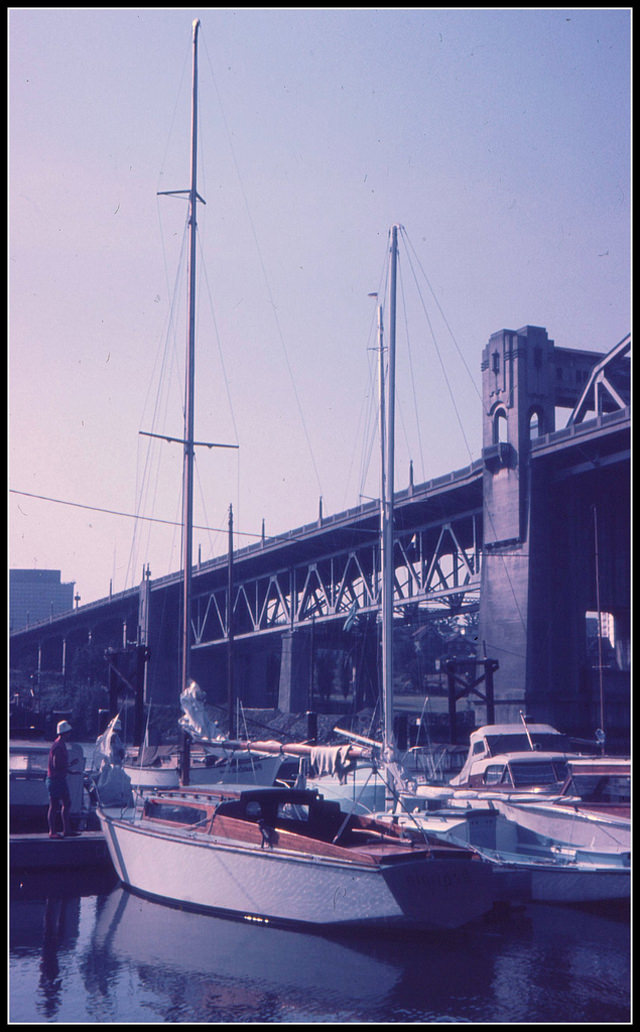 Sailboats at Burrard Civic, Vancouver, 1966