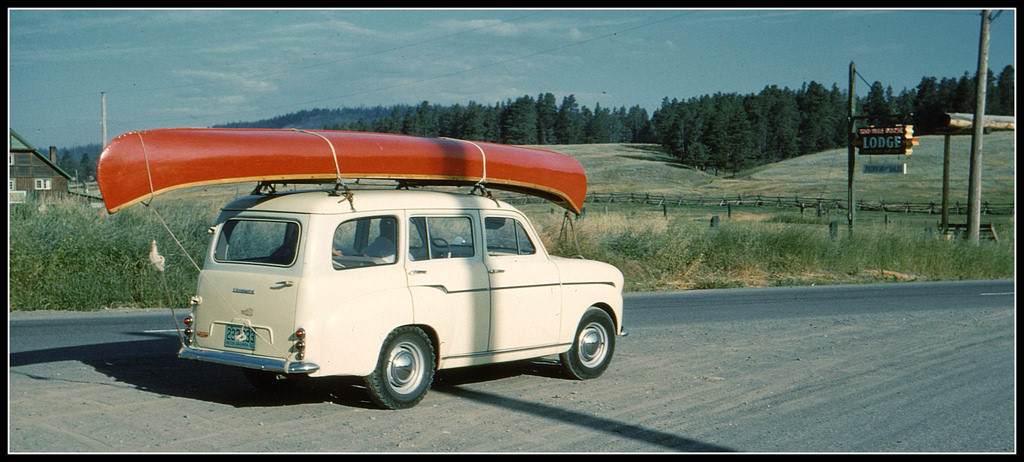Triumph estate on way, BC, 1961