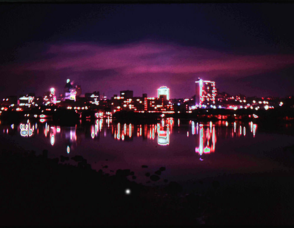 Vancouver at night, 1962
