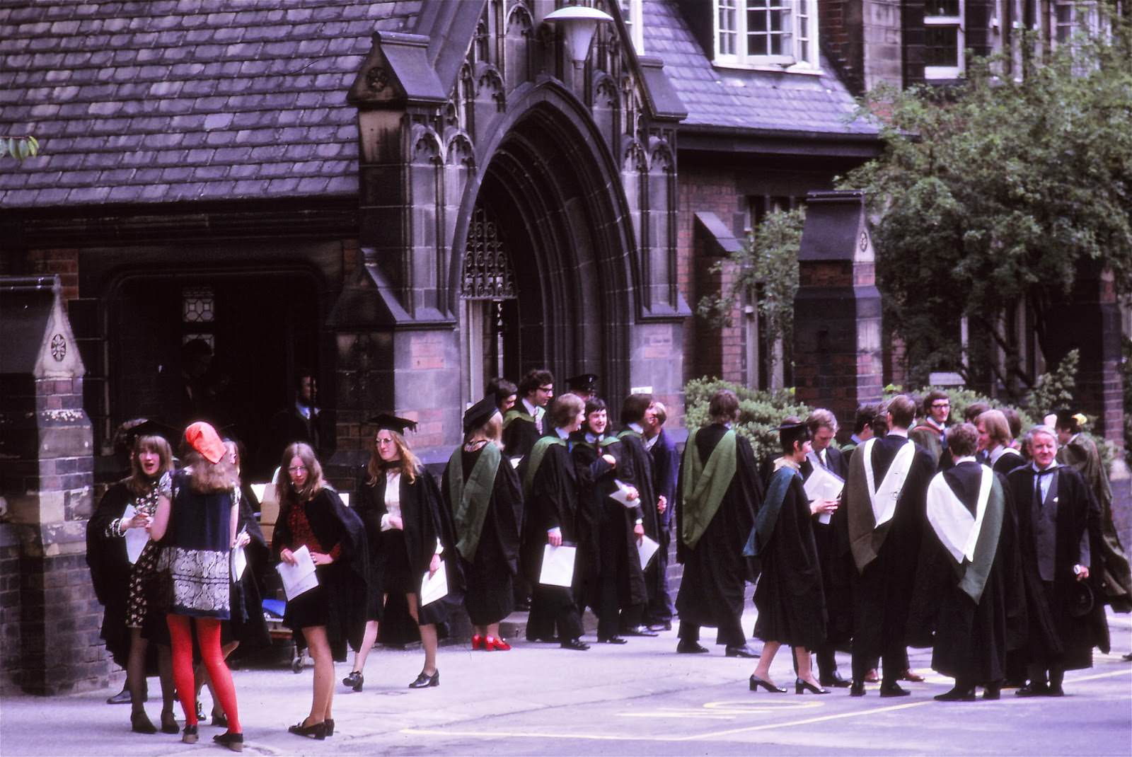 Graduation Day 1973 - entrance to the Clothworkers' Court.