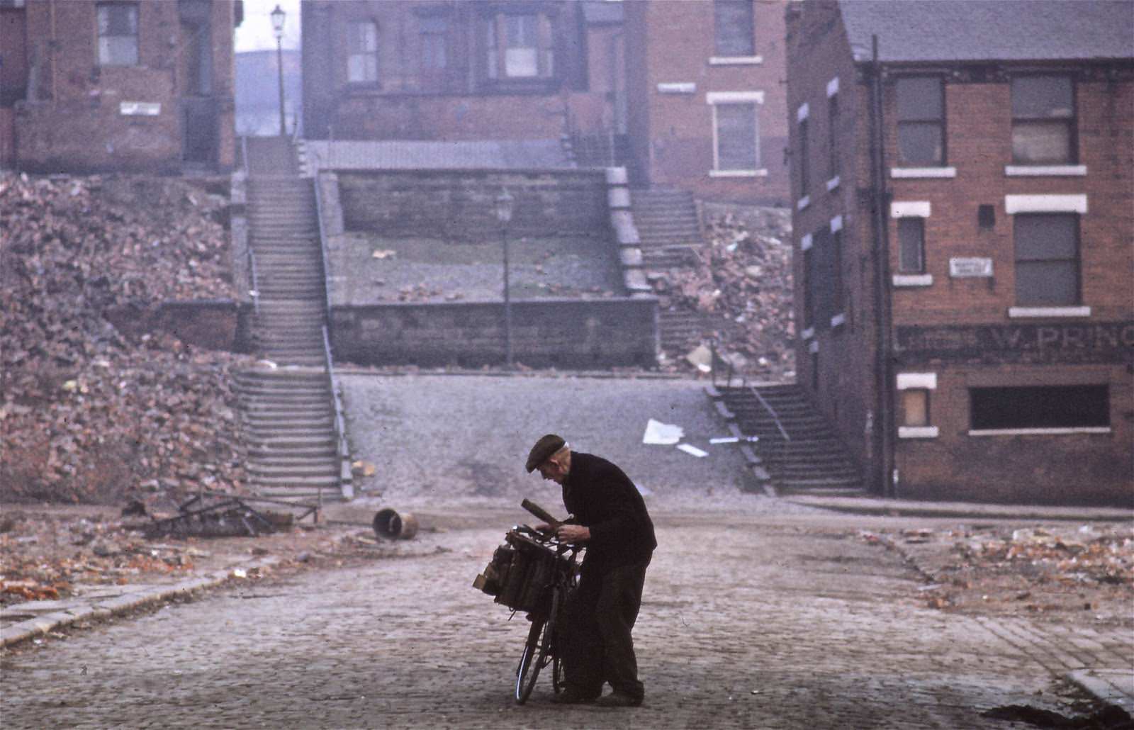 Slum clearance, near Burley road, 1972.