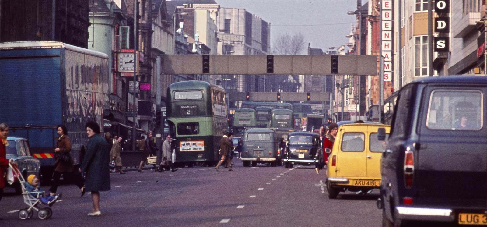 Department Stores - on your right: Debenhams. On your left: Lewis's - which was nothing to do with John Lewis.