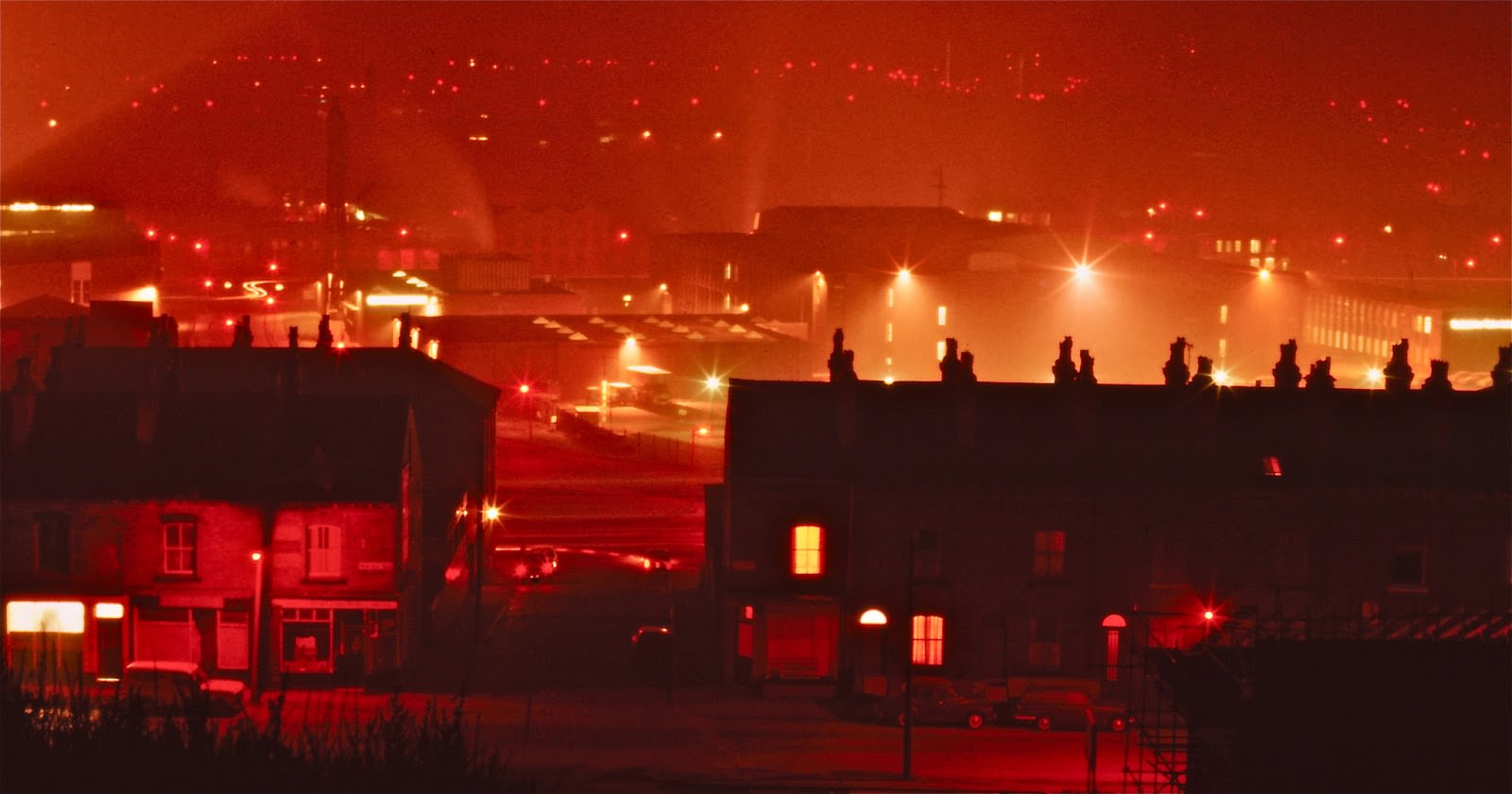 Looking across Burley Road past the Fire Station to Yorkshire Chemicals.