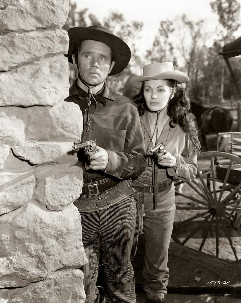 Yvonne de Carlo with Howard Duff in Calamity Jane and Sam Bass