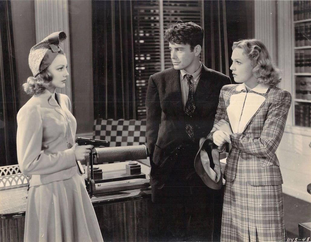 Virginia Grey with Lew Ayres and Rita Johnson in The Golden Fleecing' (1940)