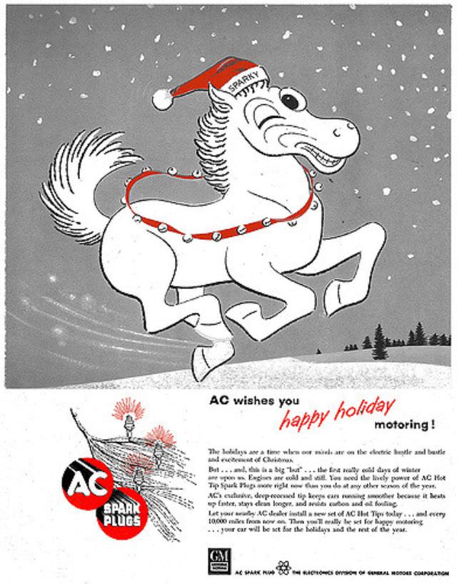 Happy Holiday Motoring. Advertisement from the December 5, 1955 issue of LIFE