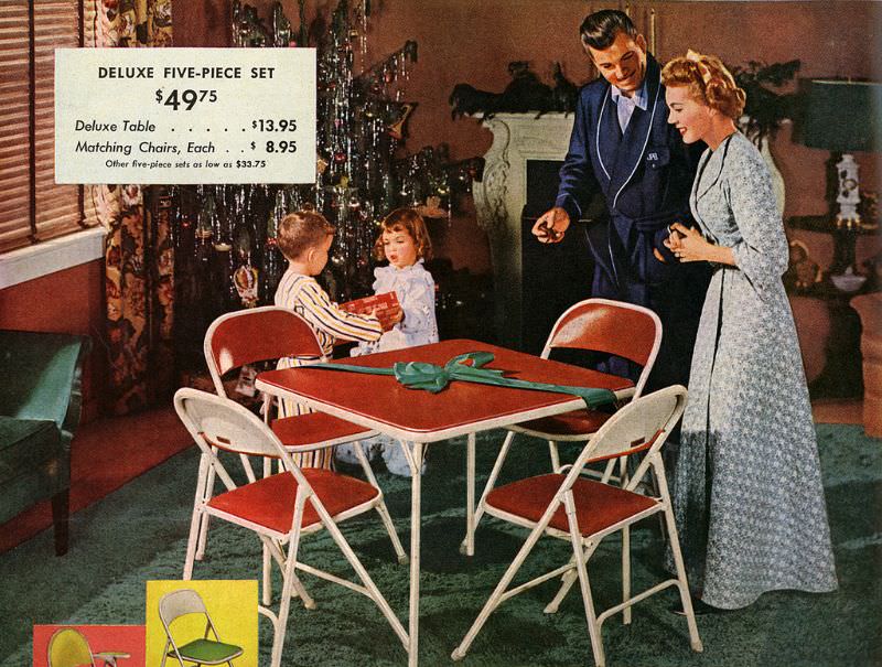 The Most Welcome Family Gift You Can Give. From an advertisement for Samson Foldaway Furniture (Shwayder Bros., Inc., Furniture Division) appearing in the December 8, 1952 issue of LIFE