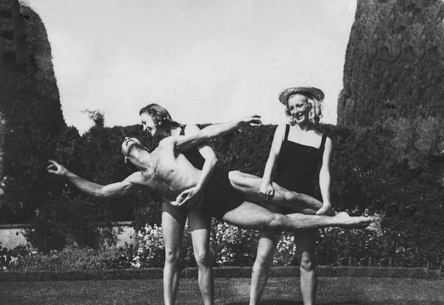 Ballet Dancers Dancing at the Beach, 1930s
