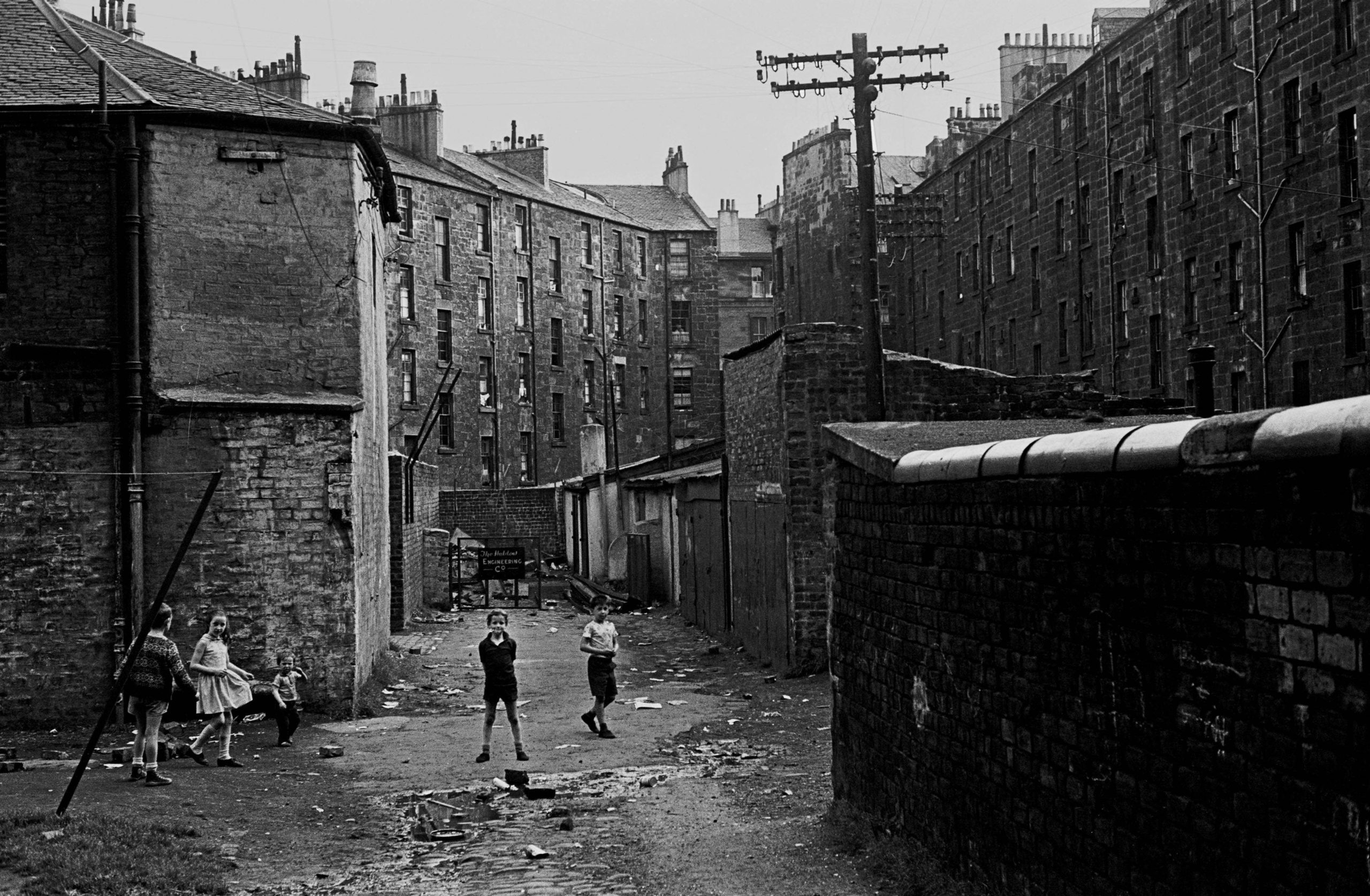 Glasgow tenement backs 1970