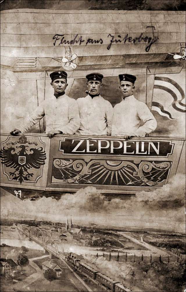 50+ Hilarious Vintage Studio Portraits With Fake Sceneries and Backdrops