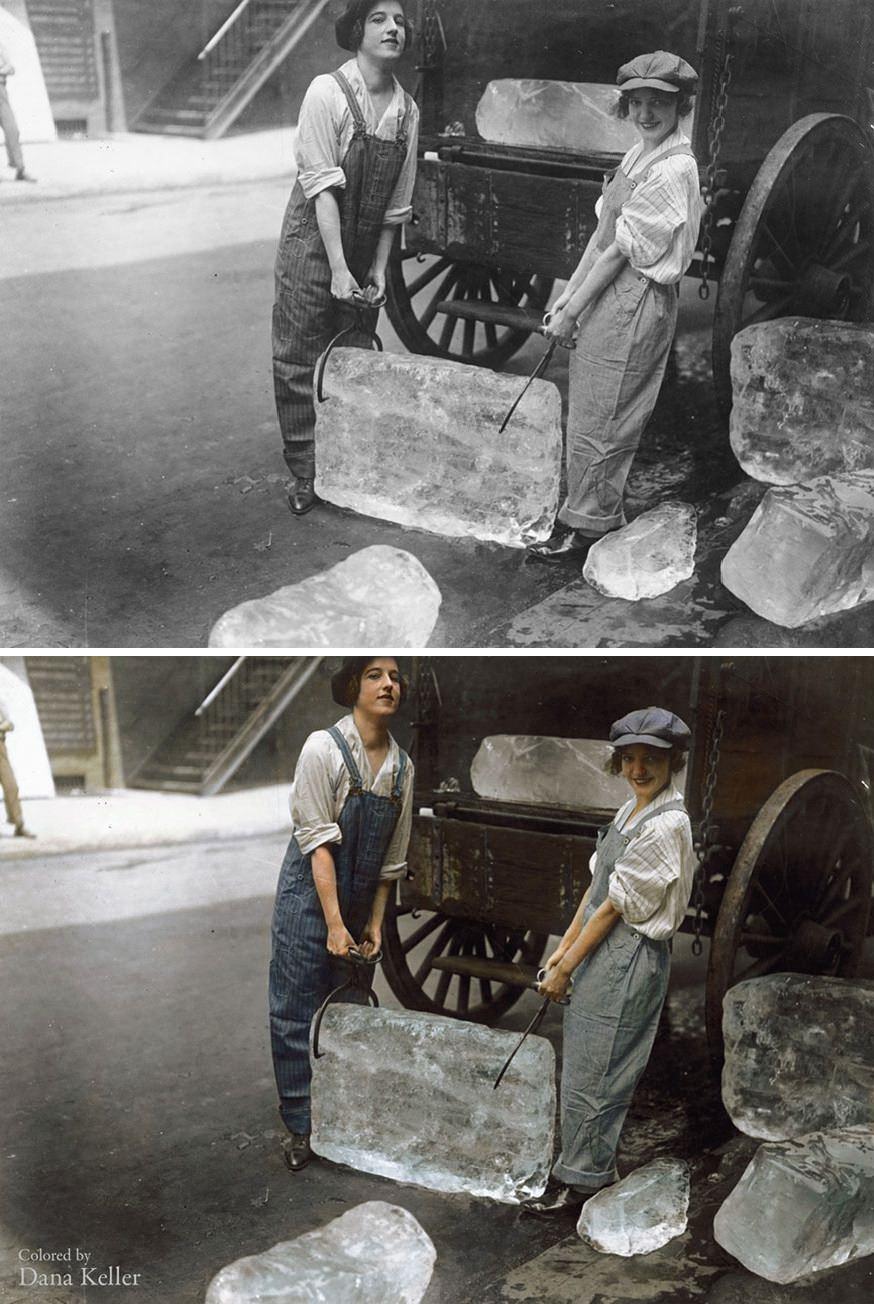 Women Delivering Ice, 1918