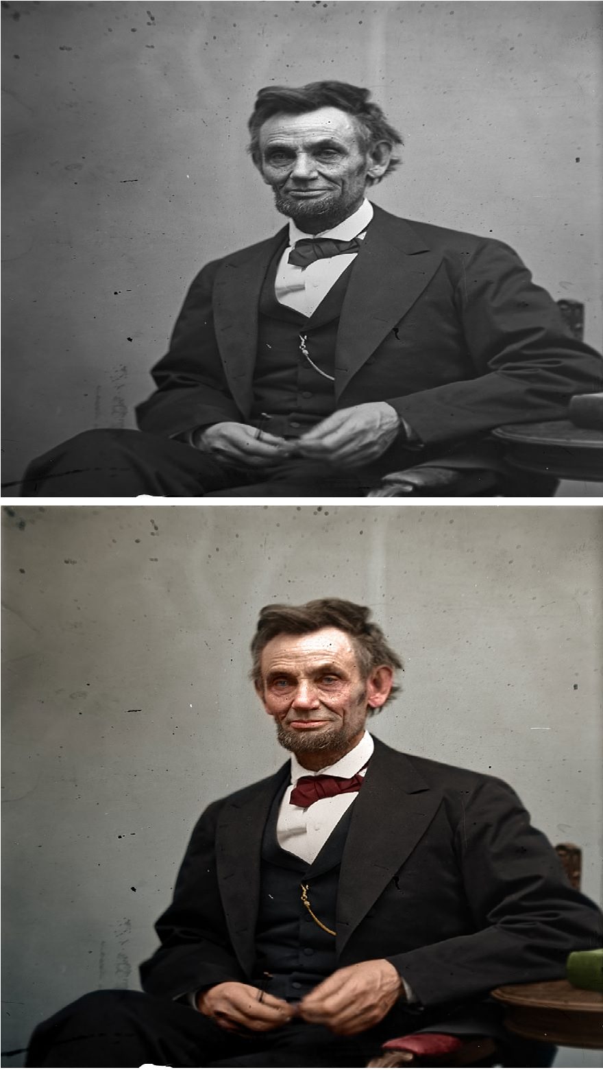 Abraham Lincoln by Alexander Gardner, taken in February, 1865
