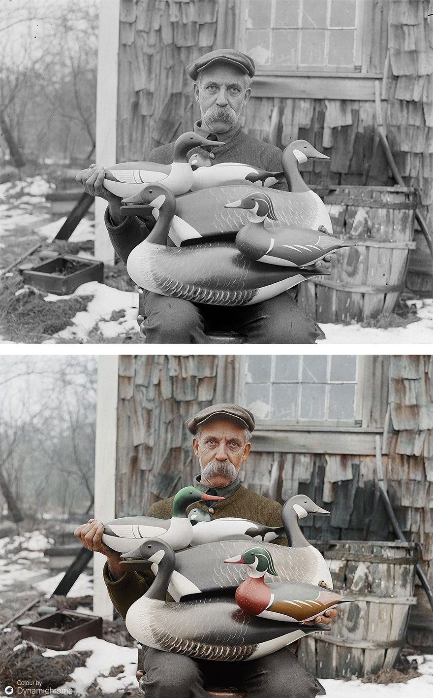 Joe Lincoln of Accord, champion decoy maker of New England, 1926
